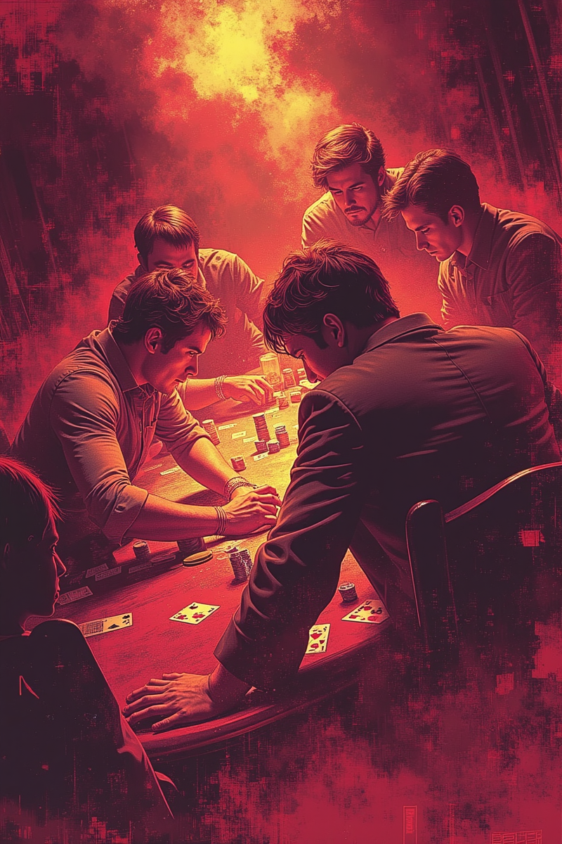 00132-3357504536-A high-stakes poker game in a dimly lit, smoky room. The players are intensely focused, with furrowed brows and determined eyes.png